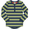 Maxomorra Langarm Shirt Stripe Fern