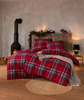 Estella Kuschelflanell-Bettwäsche mit roten Karos